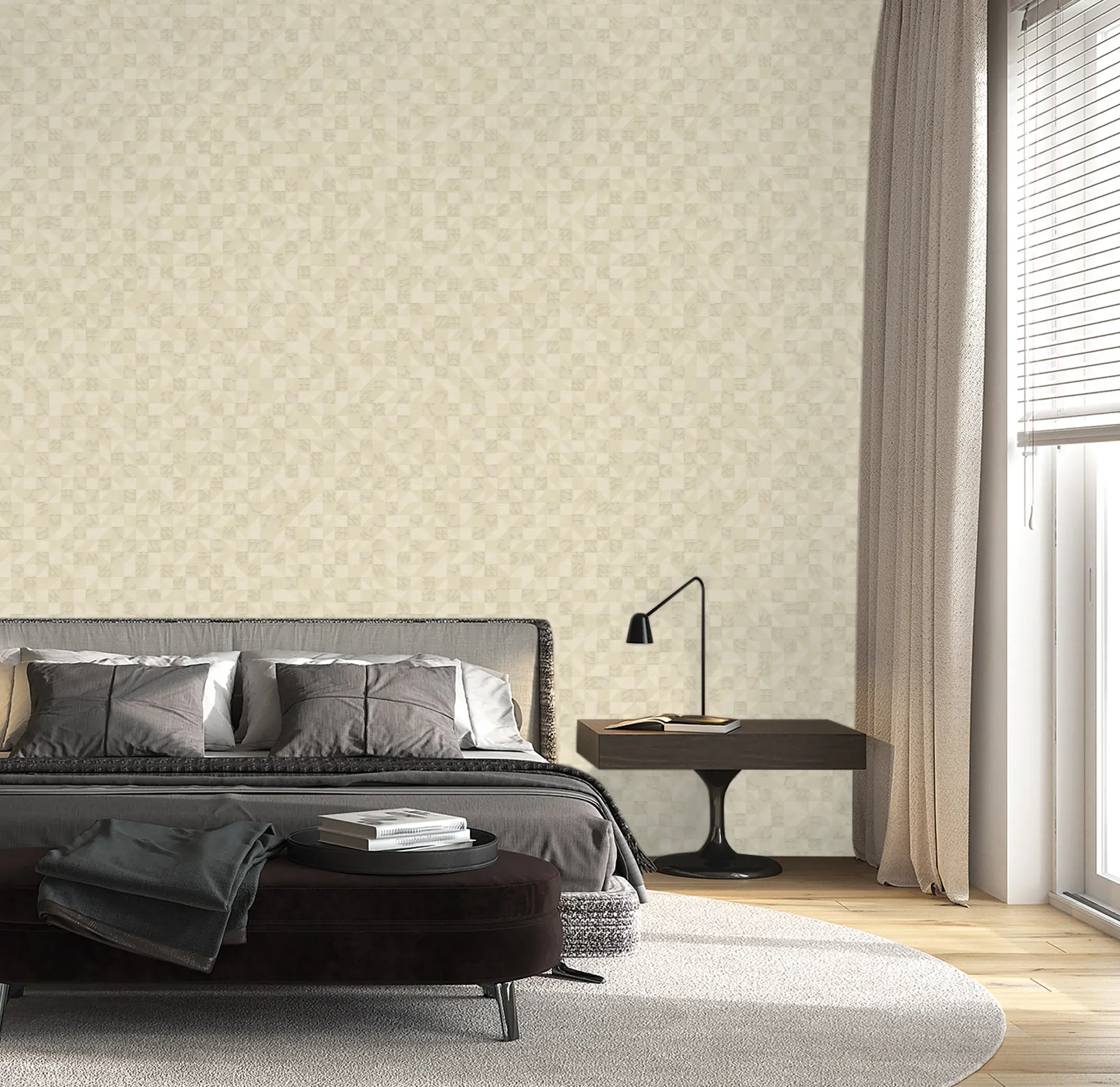 Cream Embossed Wallpaper – Understated Shimmer (24106-4)